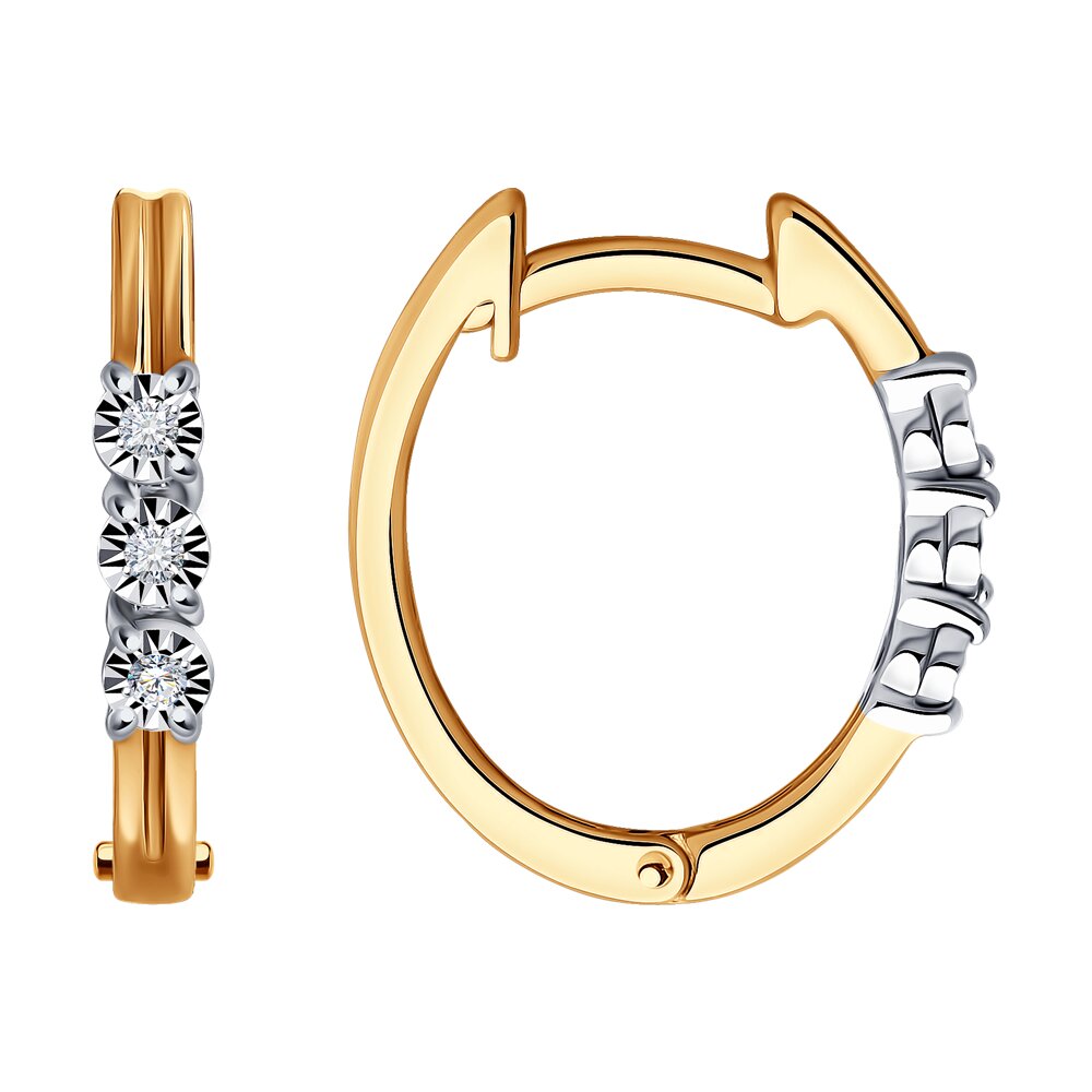 

Серьги из комбинированного золота с бриллиантом Diamant 51-220-01862-1, 51-220-01862-1