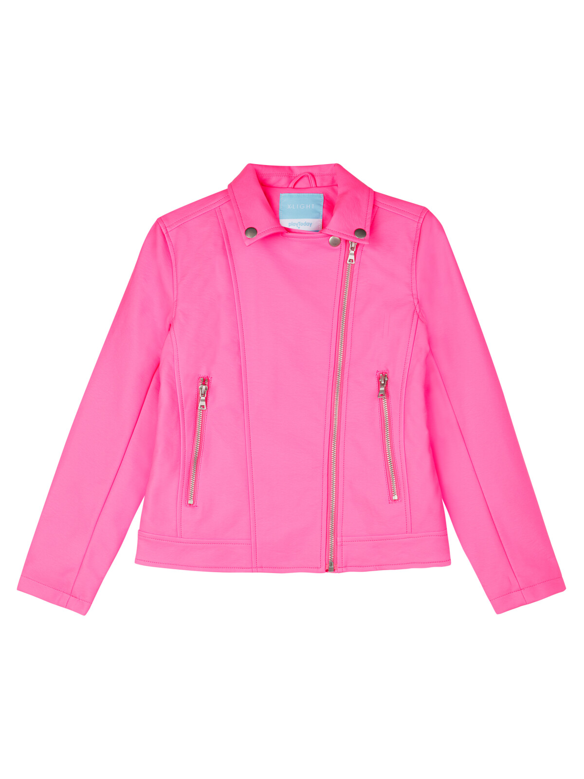 

Куртка кожаная детская PlayToday 12421562, розовый, 128, 12421562