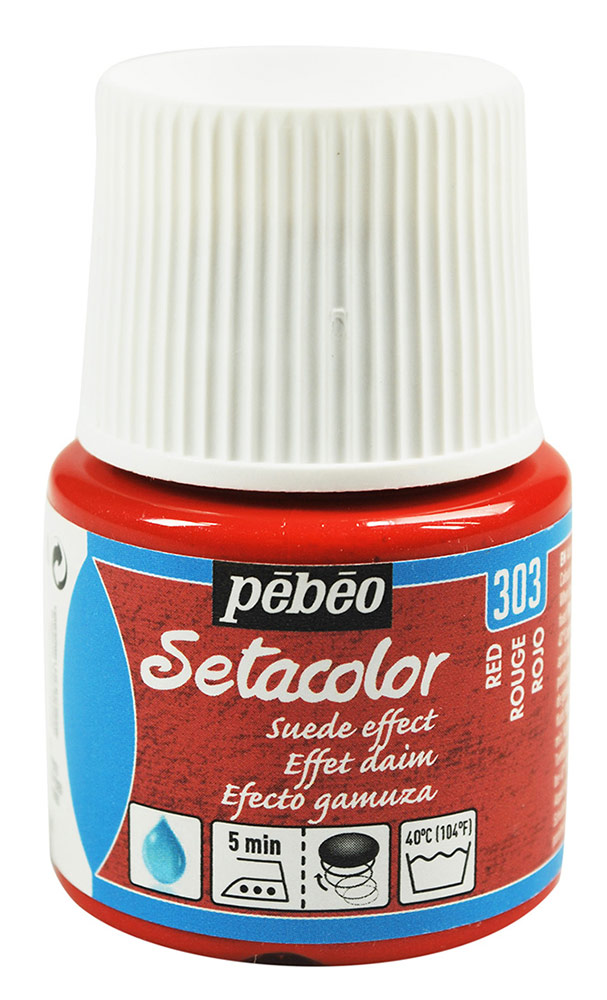 

Pebeo для темного и светлого, с эффектом замши, Setacolor, 45 мл, красная, Красный
