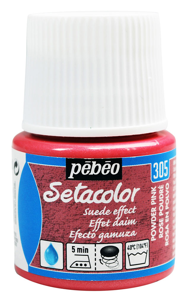 

Pebeo для темного и светлого, с эффектом замши, Setacolor, 45 мл, пудрово-розовая, Розовый