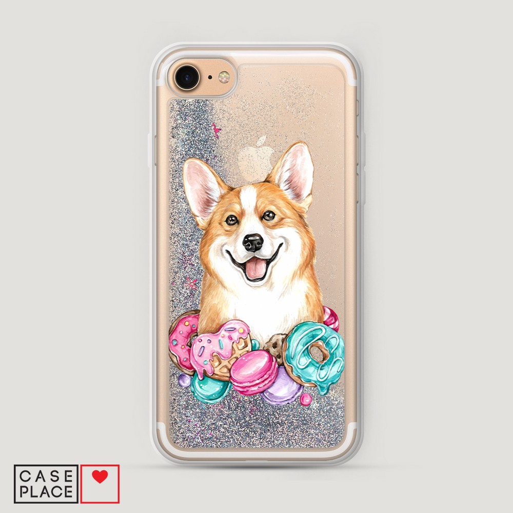 

Чехол Awog на Apple iPhone 8 / Айфон 8 "Корги и сладости", Разноцветный, 10891-1