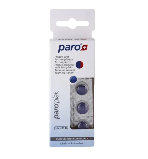 Таблетки Paro plak для индикации зубного налета, 10 шт.