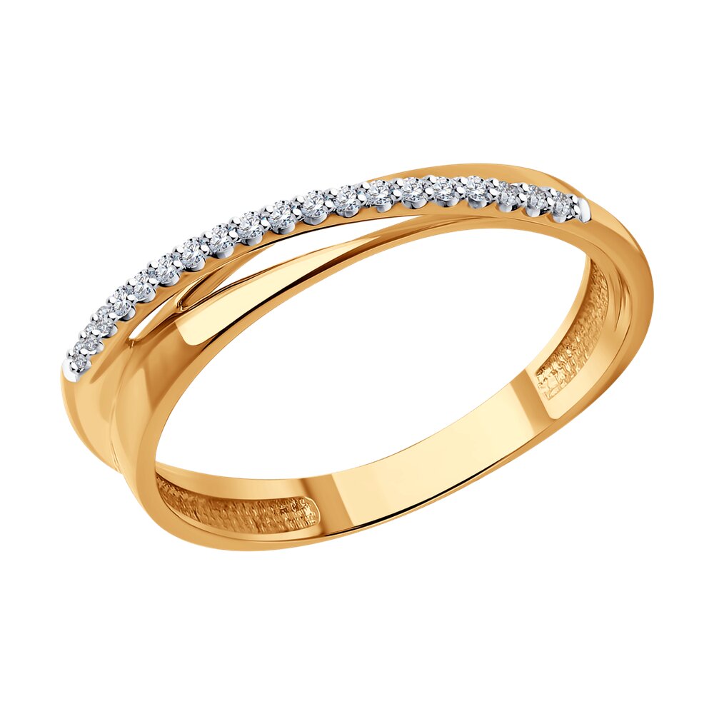 

Кольцо из золота р. 17,5 Diamant 51-210-01960-1, бриллиант, 51-210-01960-1