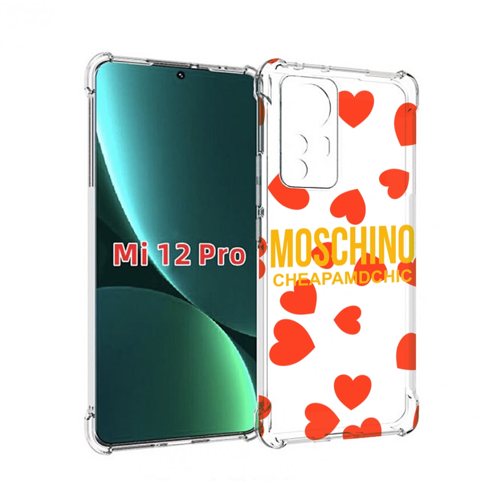 

Чехол MyPads сердца-москино для Xiaomi 12S Pro, Прозрачный, Tocco