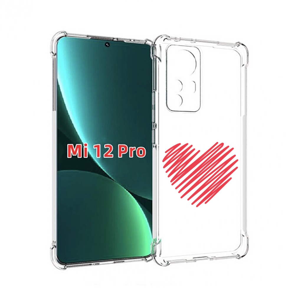 

Чехол MyPads сердечко-одной-линией для Xiaomi 12S Pro, Прозрачный, Tocco
