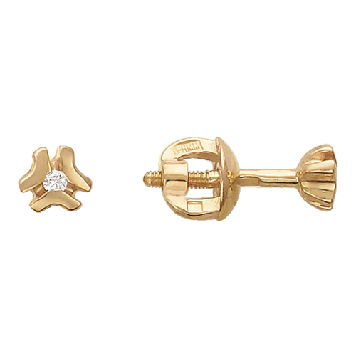 

Серьги женские из золота Эстет 01С612049, бриллиант, 01С612049