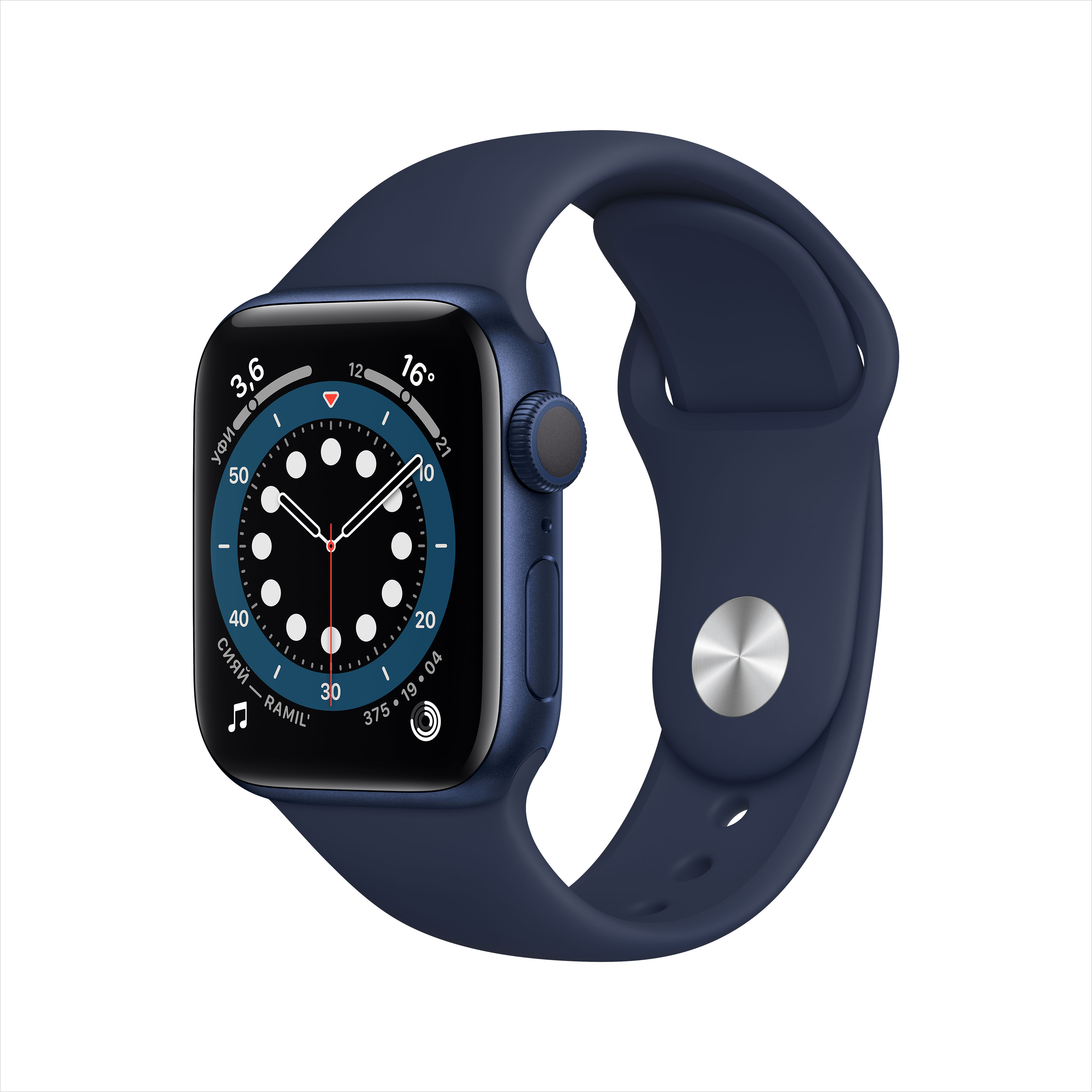 фото Смарт-часы apple watch series 6 40mm blue with deep navy sport band (mg143ru/a)