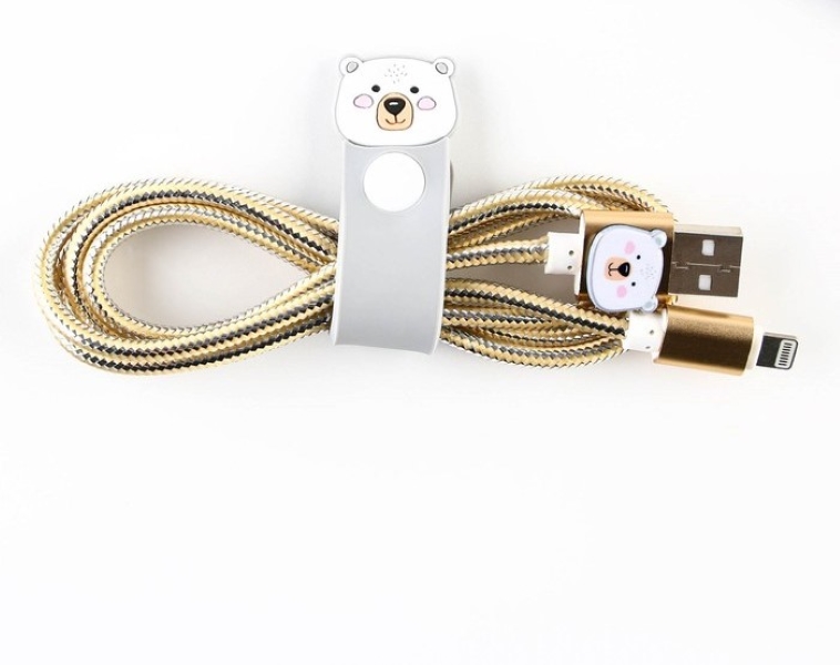 Набор держатель для провода + кабель для Apple (Lightning) Winter, 1А, 1м