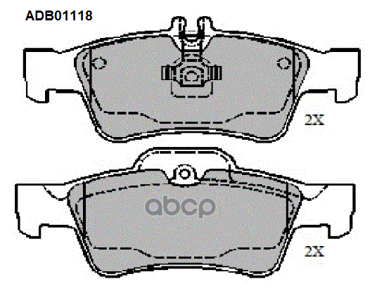 

Тормозные колодки ALLIED NIPPON дисковые задние ADB01118, ADB01118