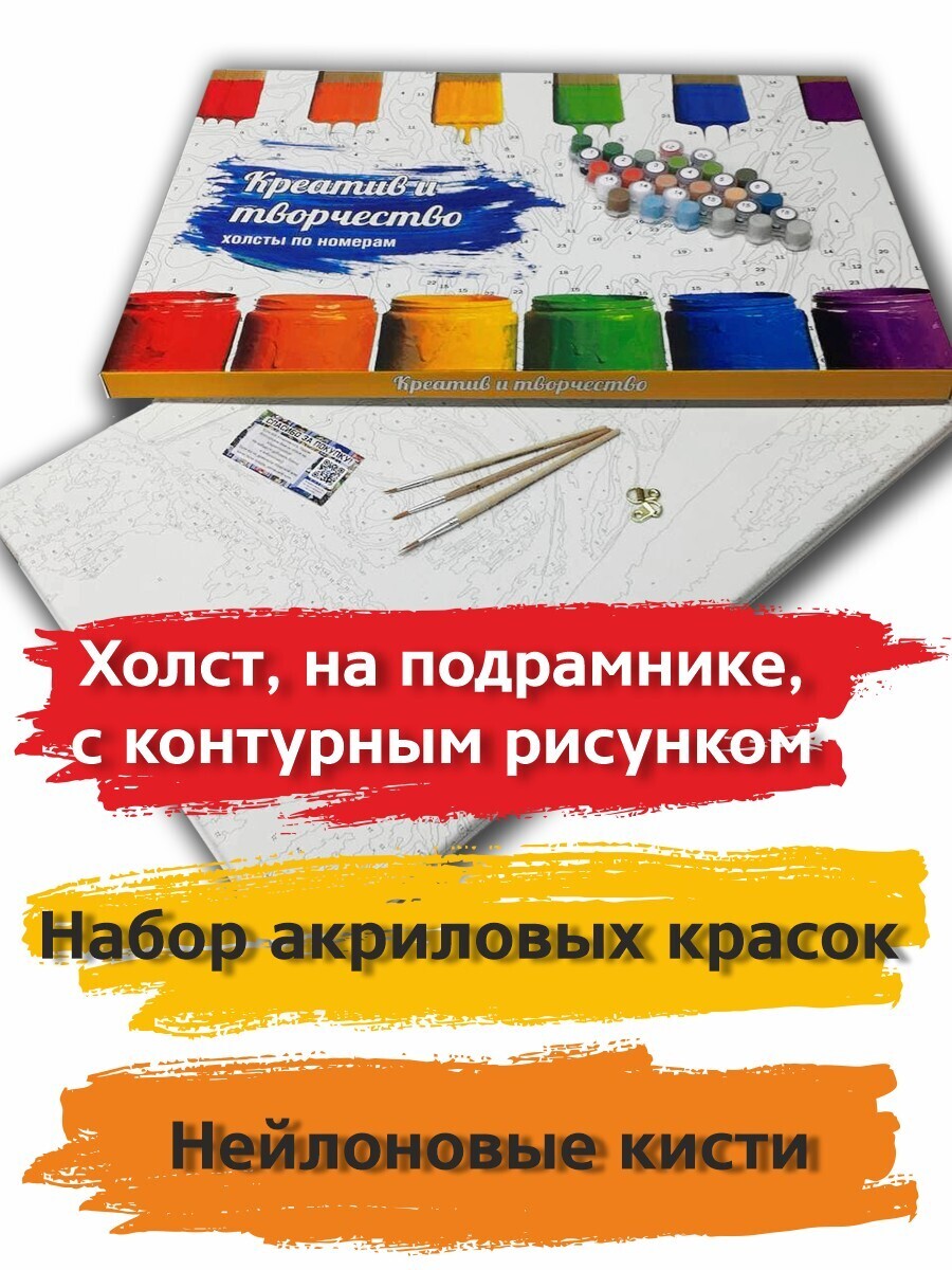 Картина по номерам Бруталити Красочная девушка 7847 В на холсте 30x40 990₽