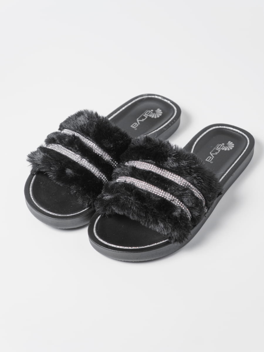 

Тапочки женские Arya Home Fluffy черные 39 RU, Черный, Fluffy