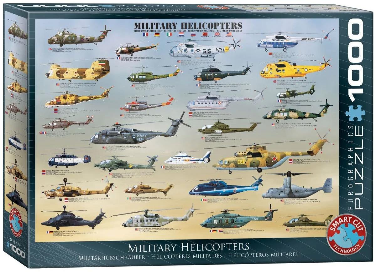 

Пазл Eurographics Военные вертолеты 1000 деталей, Военные вертолеты