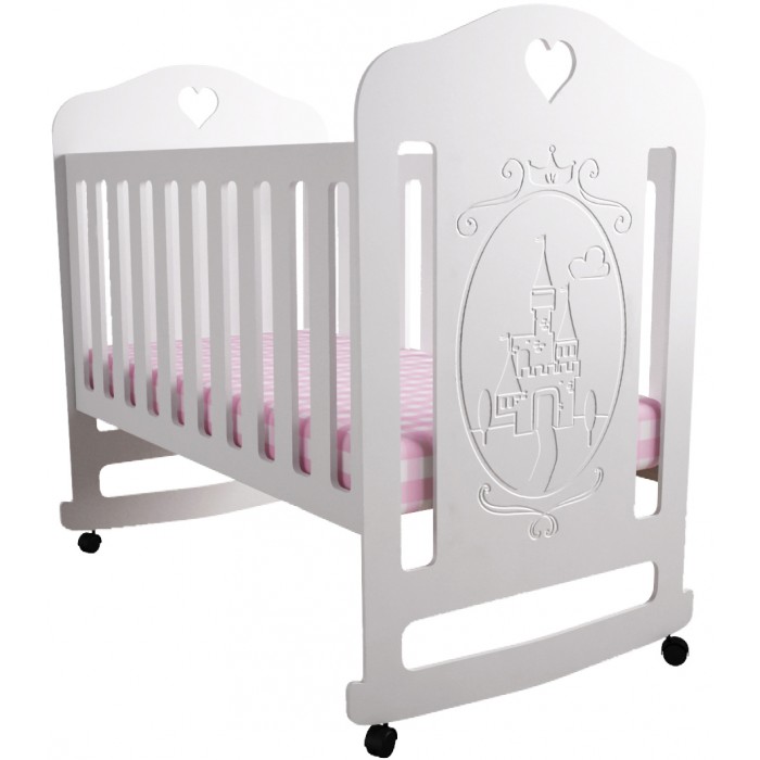 фото Кроватка для новорожденных forest kids принцесса качалка цв. белый
