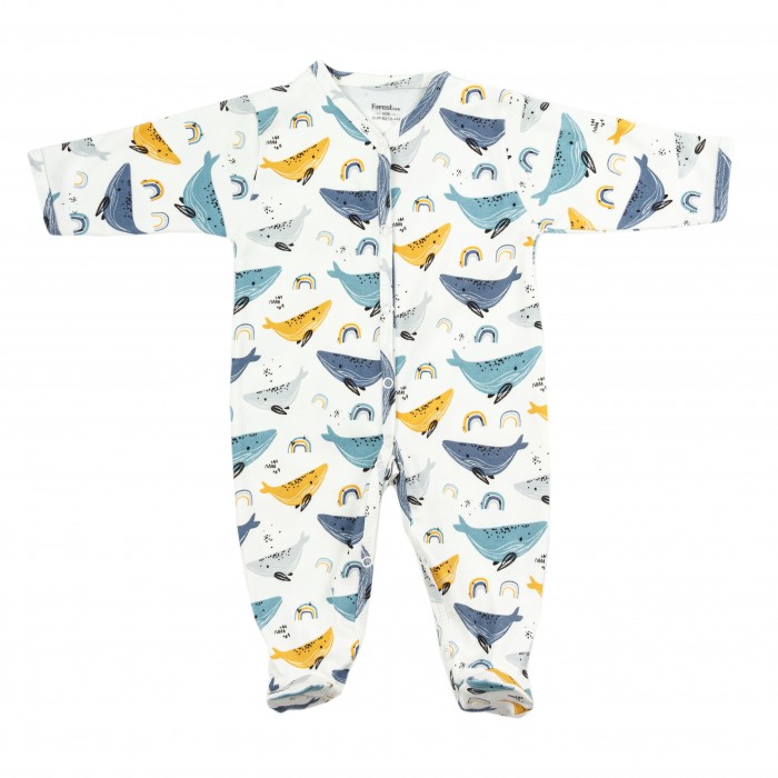 Комбинезон детский Forest kids Whales цв. белый р. 62