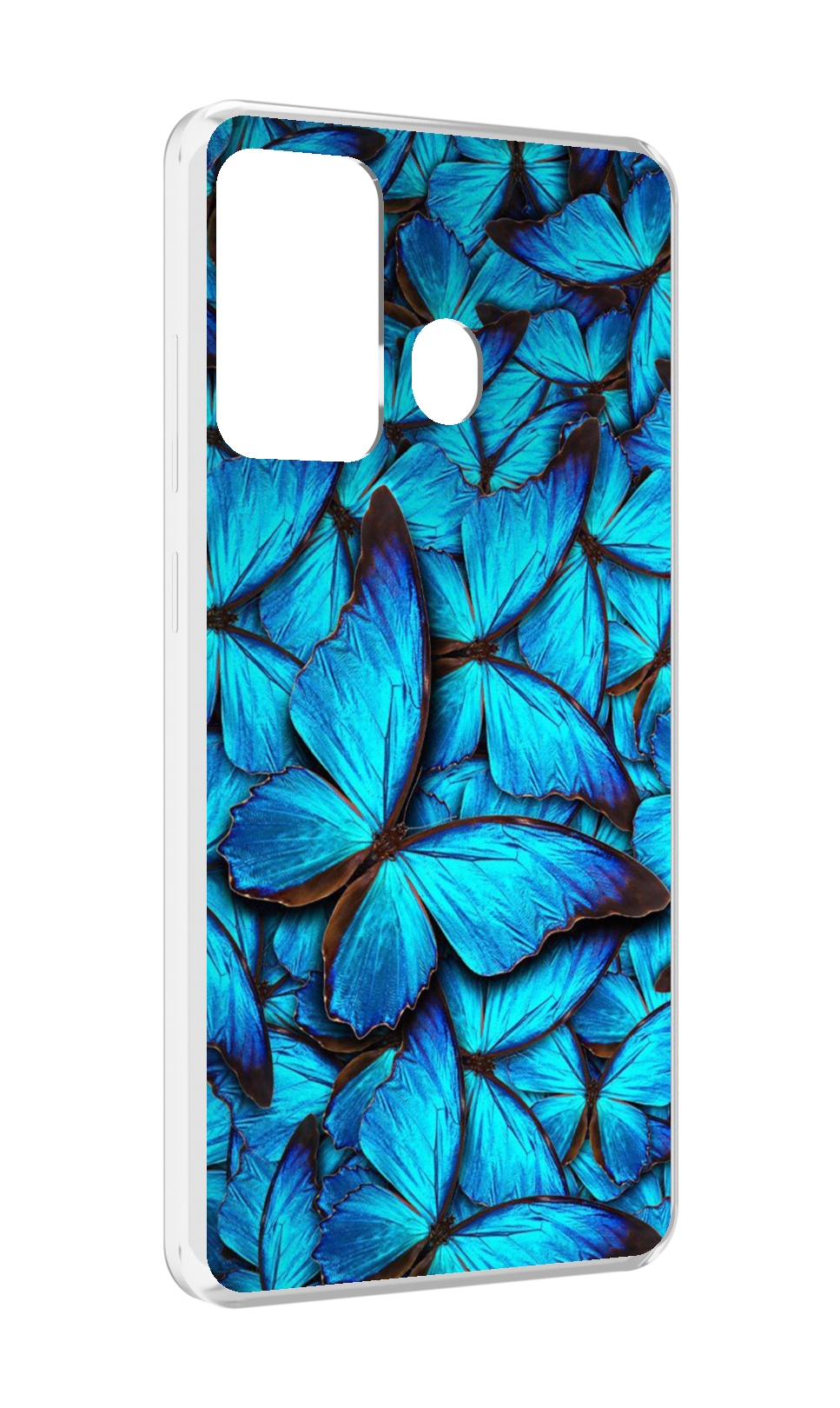 

Чехол MyPads бирюзовые бабочки для ITEL A27 / ITEL P17, Прозрачный, Tocco