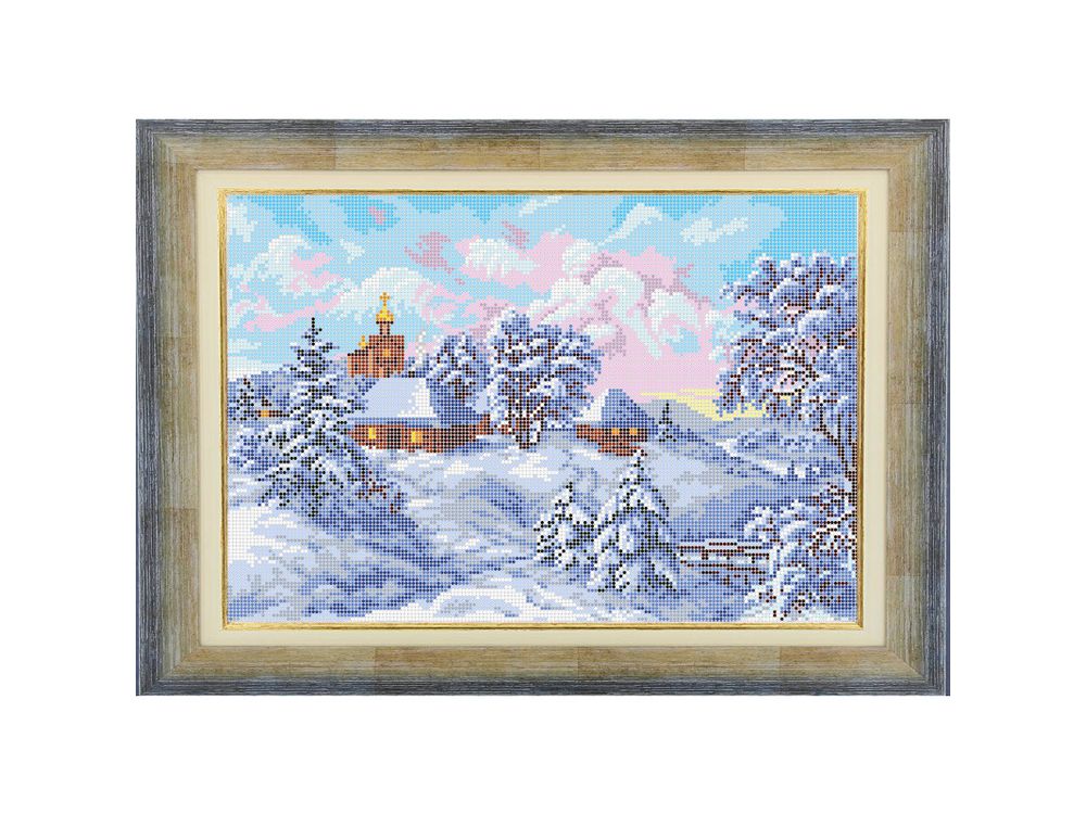 

Рисунок на ткани «Снежная зима»