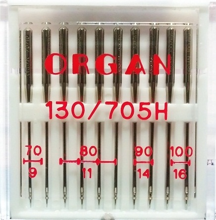 

Иглы Organ стандартные № 70(2), 80(4), 90(2),100(2), 10 шт.