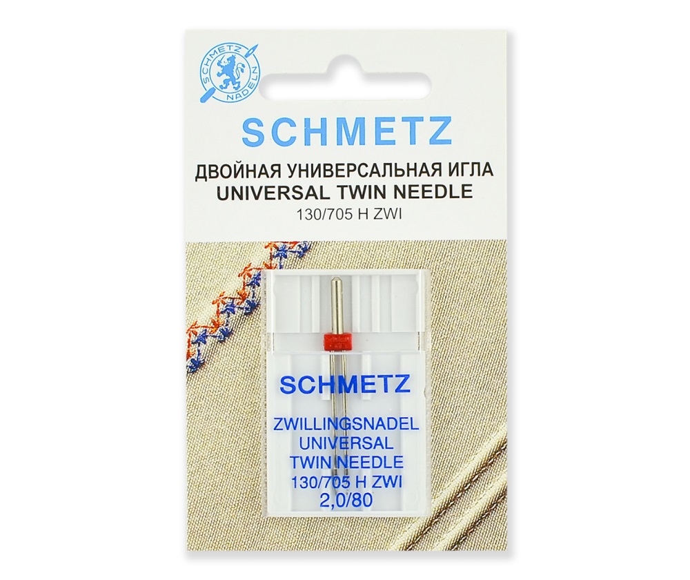 

Иглы Schmetz двойные стандартные № 80/2.0, 1 шт.