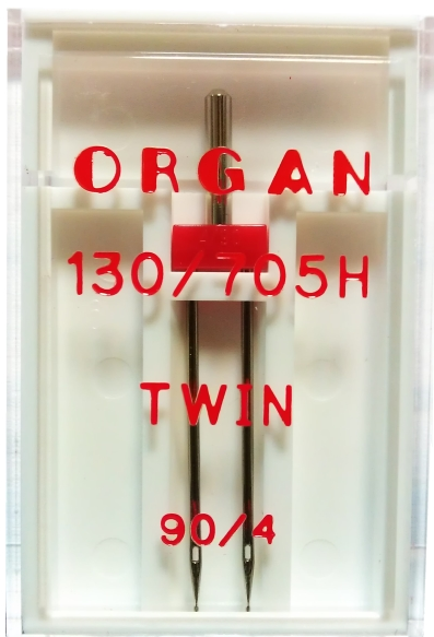 Иглы Organ двойные стандартные № 90/4.0, 1 шт. иглы organ квилтинг 5 75 90