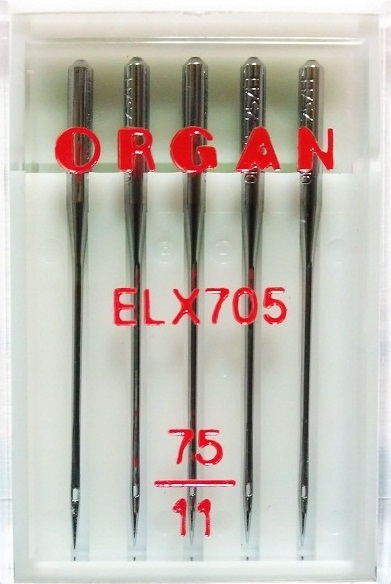 

Иглы Organ для плоскошовных машин № 75, 5 шт.