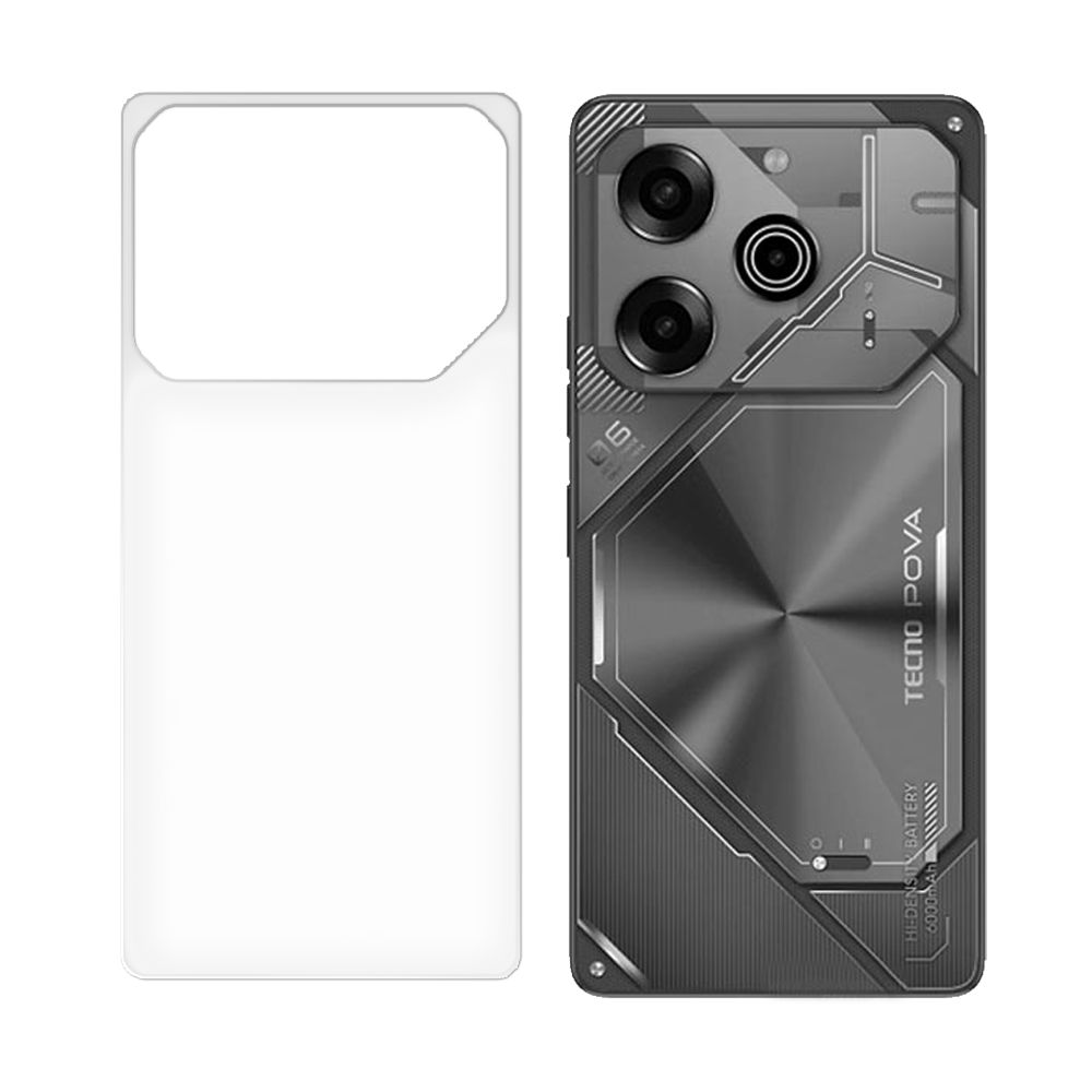 

Стекло защитное гибридное Krutoff для Tecno Pova 6 задняя сторона