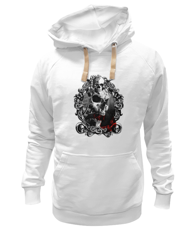 

Худи унисекс Printio Skull - 13 белое L, Белый, Skull - 13
