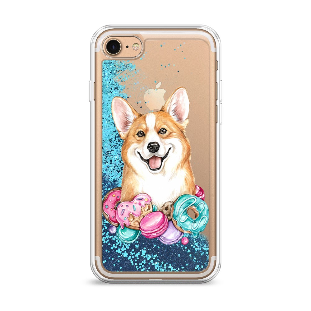 

Чехол Awog на Apple iPhone 7 / Айфон 7 "Корги и сладости", Разноцветный, 10693-1