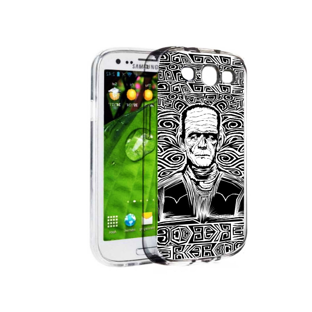 

Чехол MyPads Tocco для Samsung Galaxy S3 франкенштейн черно белый (PT123108.507.661), Прозрачный, Tocco
