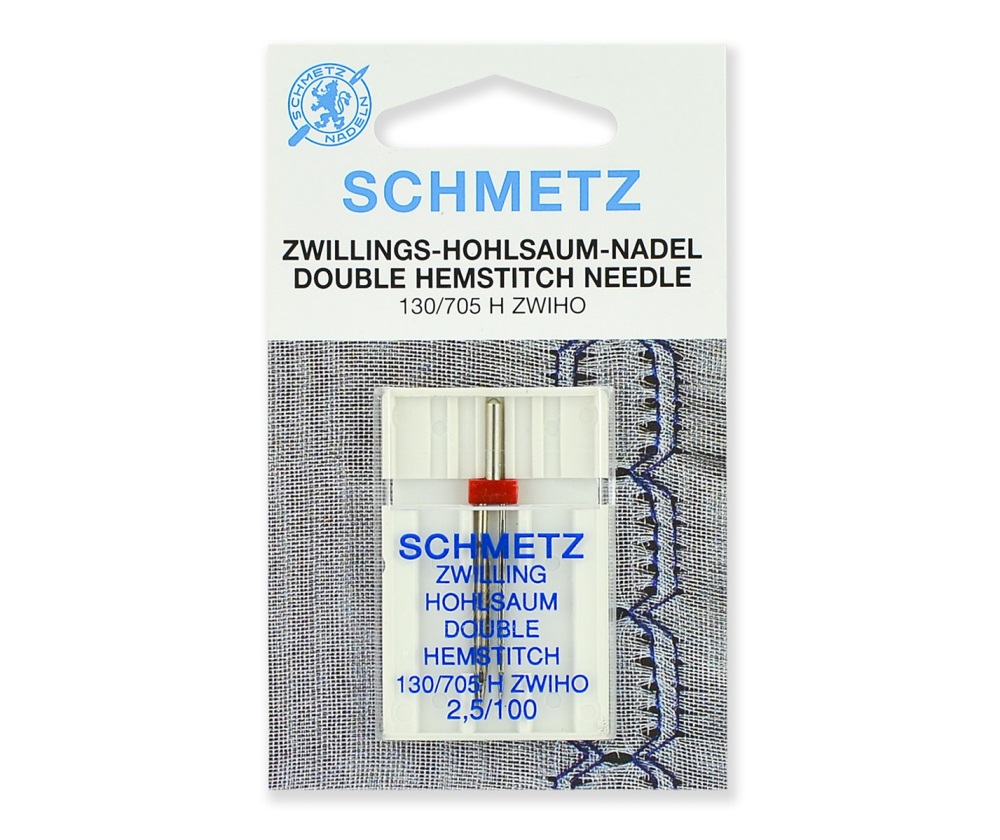 

Иглы Schmetz для мережки двойные № 100/2.5, 1 шт.