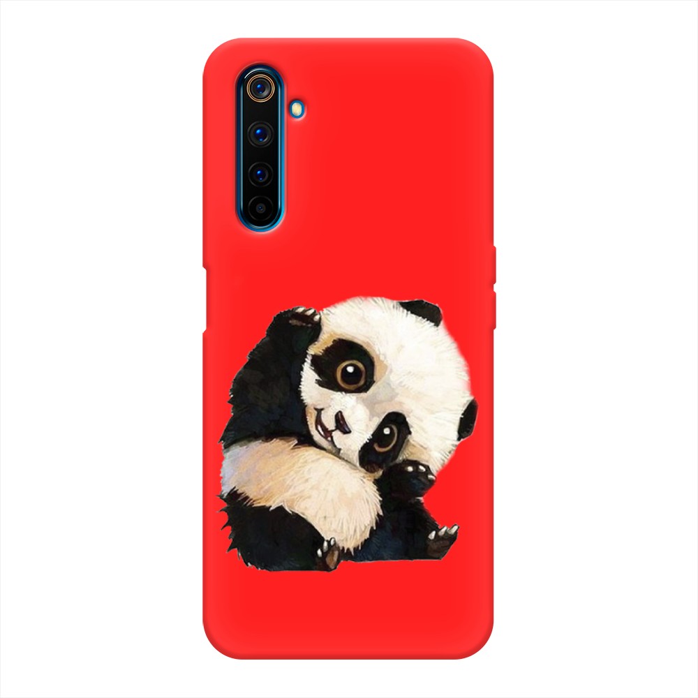 

Матовый силиконовый чехол "Большеглазая панда" на Realme 6 Pro, Большеглазая панда