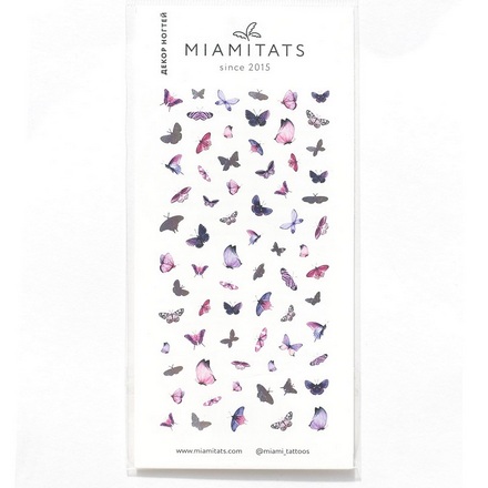 

Слайдеры для ногтей Miami Tattoos Pink Butterfly