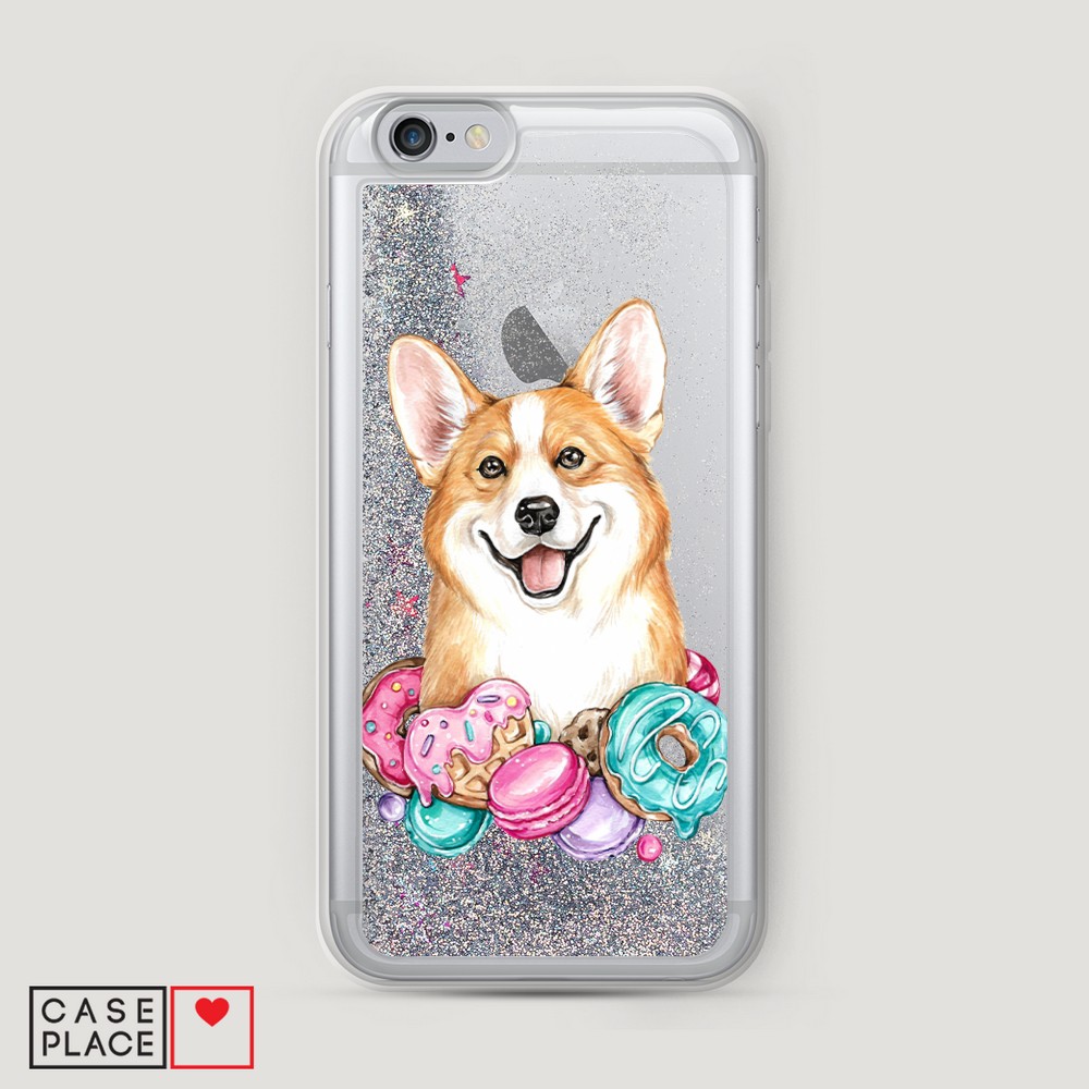

Чехол Awog на Apple iPhone 6S / Айфон 6S "Корги и сладости", Разноцветный, 0104S91-1