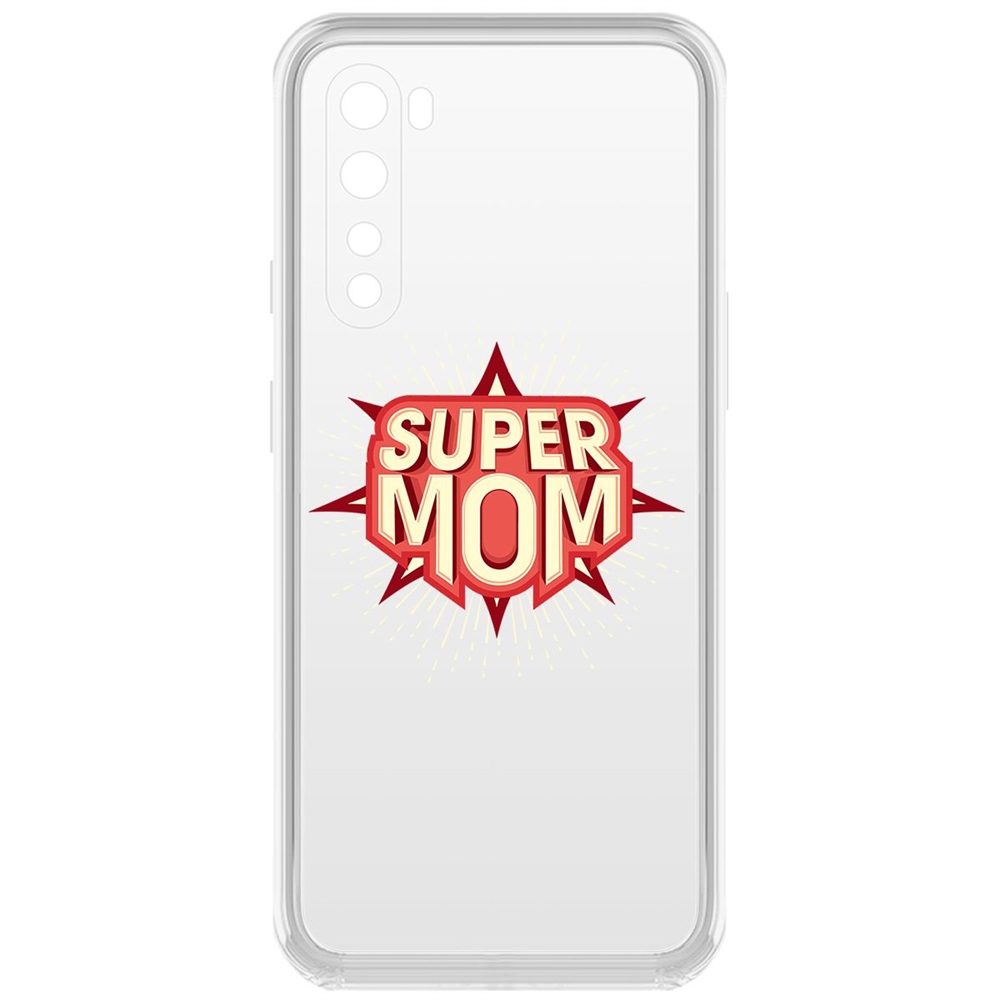 фото Чехол-накладка krutoff clear case супер мама для oneplus nord