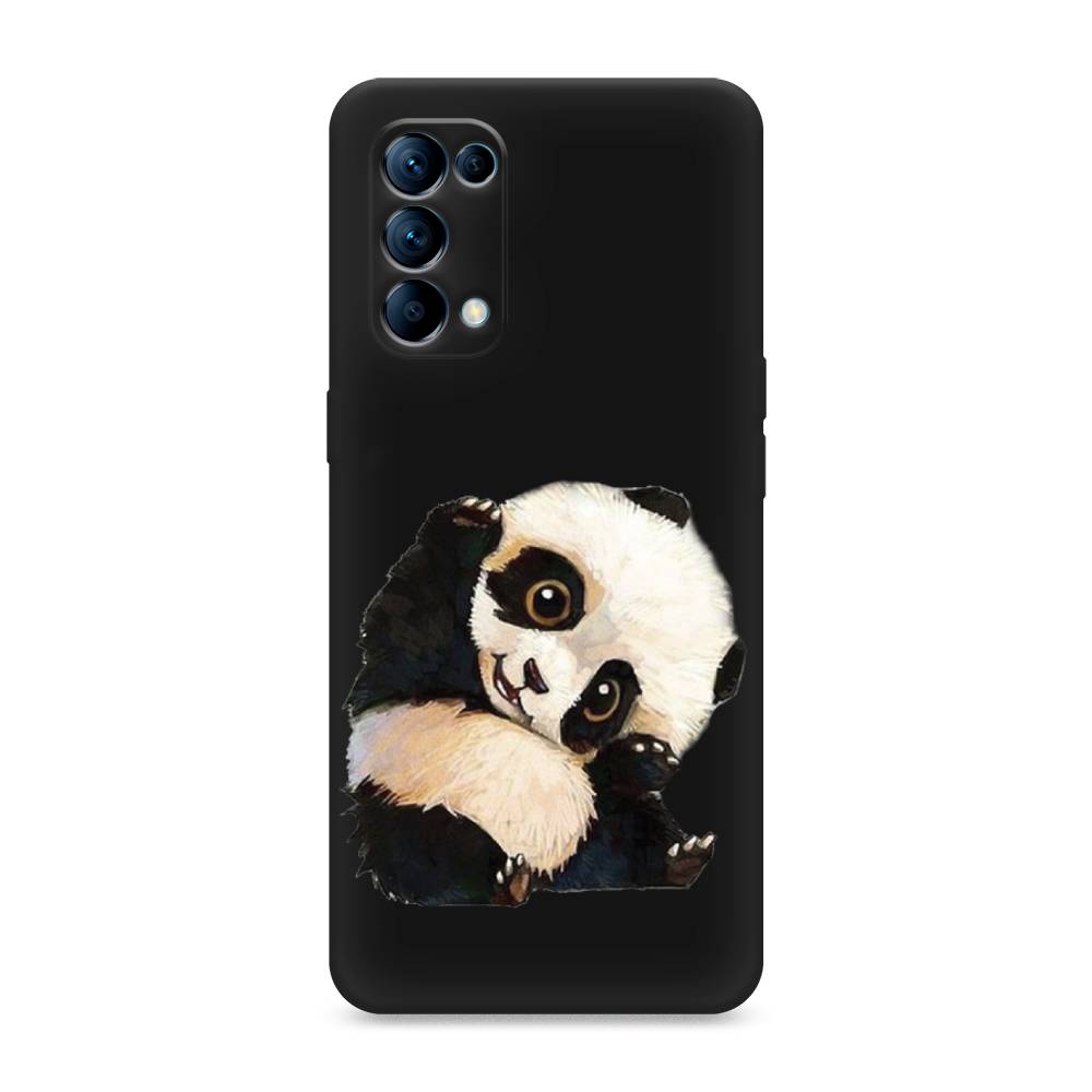 

Матовый силиконовый чехол "Большеглазая панда" на Oppo Reno 5, Большеглазая панда