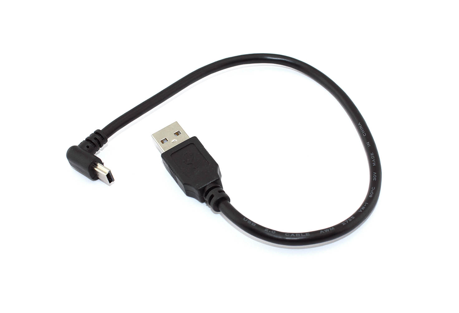 Кабель mini USB-USB OEM USB Type A на Mini USB угол вверх 0,25 м 5 м