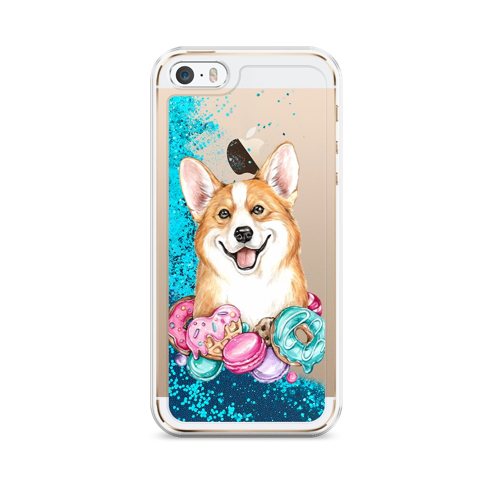

Чехол Awog на Apple iPhone 5 / Айфон 5 "Корги и сладости", Разноцветный, 10393-1