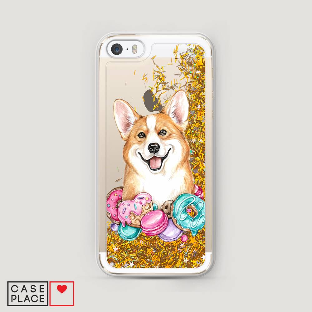 

Чехол Awog на Apple iPhone 5 / Айфон 5 "Корги и сладости", 10390-1