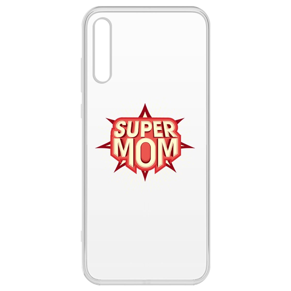 фото Чехол-накладка krutoff clear case супер мама для huawei y8p/honor 30i