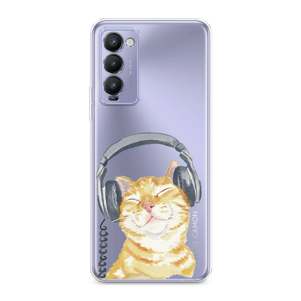 

Чехол Awog "Кот меломан" для Tecno Camon 18
