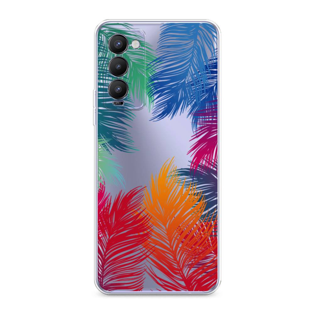 фото Чехол awog "рамка из перьев" для tecno camon 18