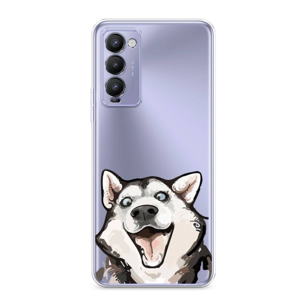 

Чехол Awog на Tecno Camon 18 "Радостный хаски", Разноцветный, 300650-1
