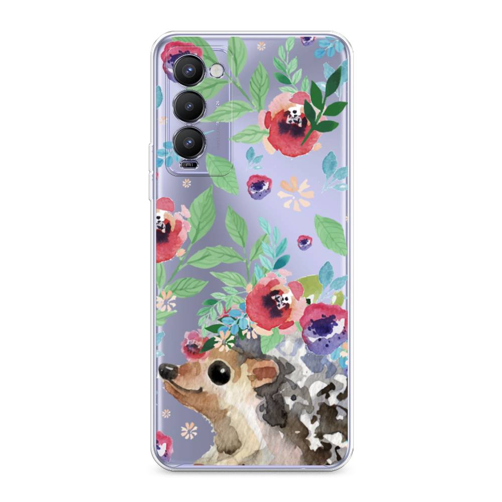 

Чехол Awog на Tecno Camon 18 "Ежик в цветах акварель", Разноцветный, 300650-2