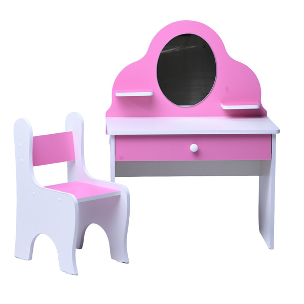 фото Набор детской мебели sitstep туалетный столик и стул, малиновый