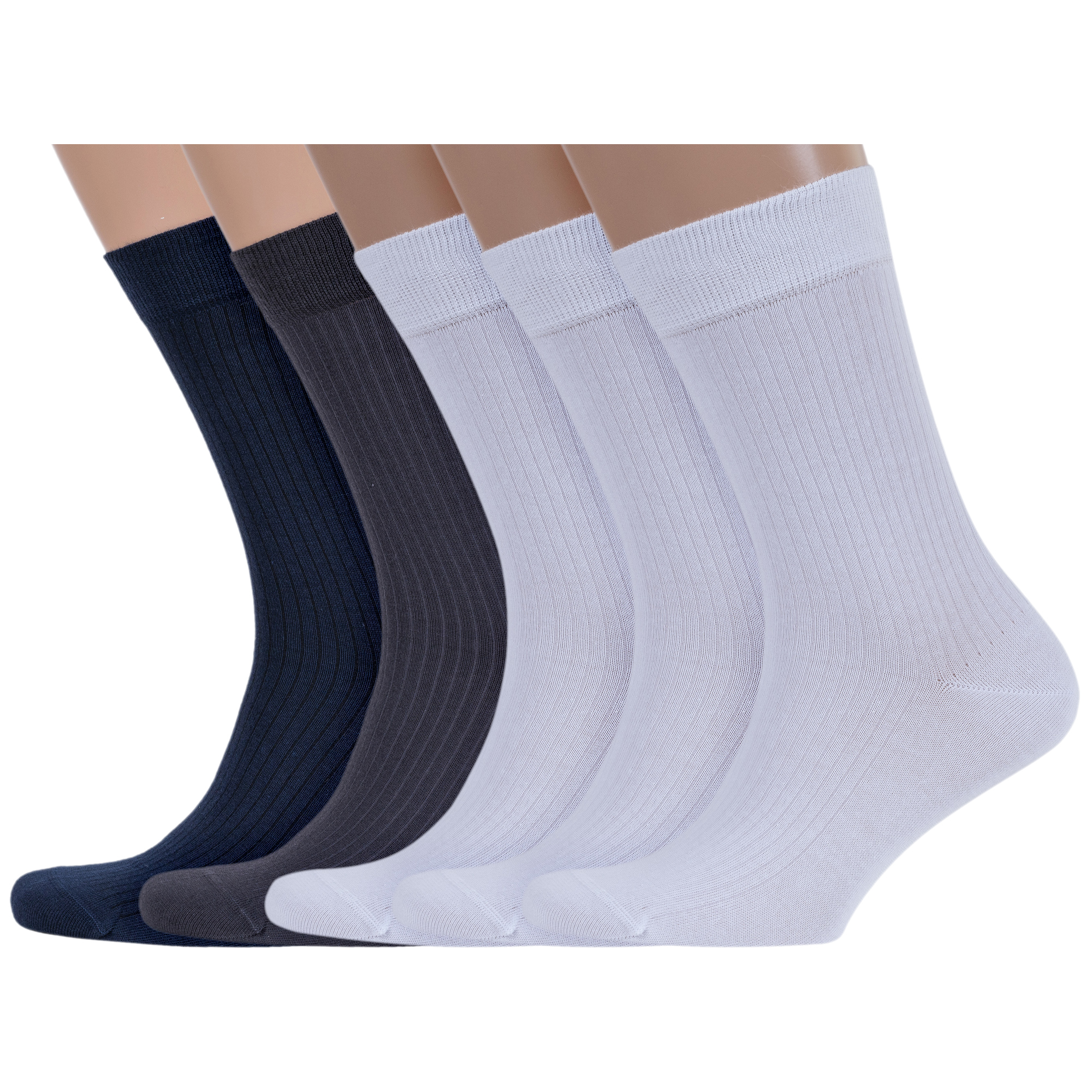 

Комплект носков мужских Rusocks 5-М3-13718 синих; серых; белых 27, 5-М3-13718