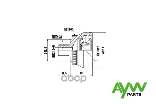 Шрус AywiParts AW1510162A