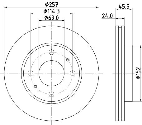 

Тормозной диск NISSHINBO ND6044K