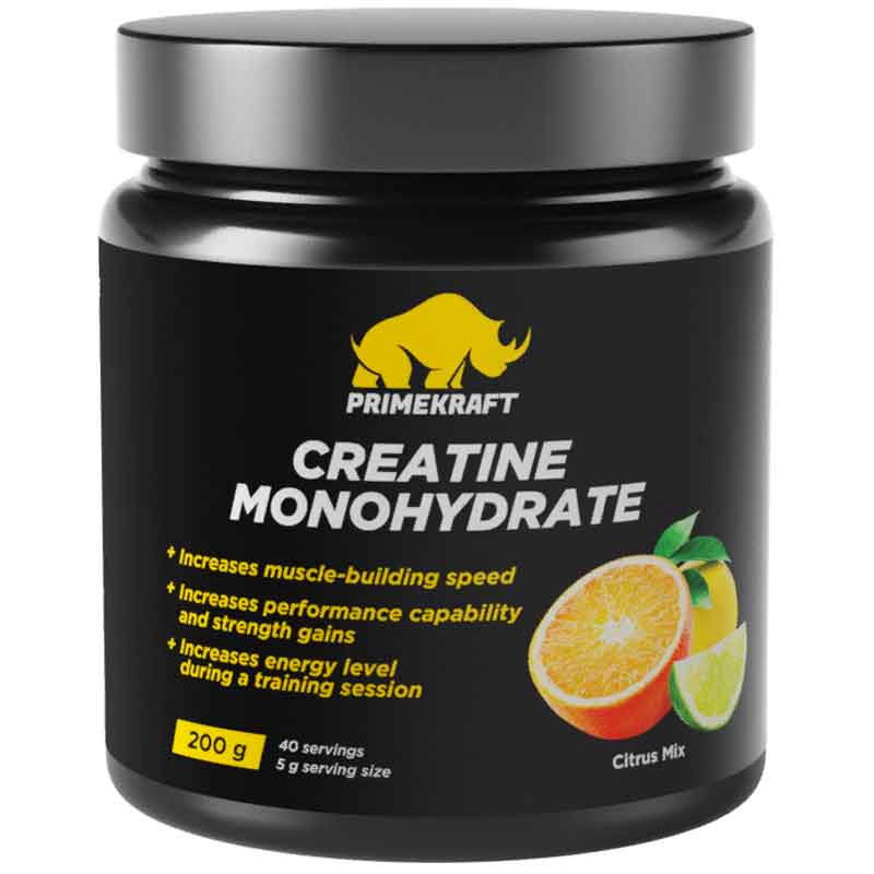 Креатин Prime Kraft Creatine Monohydrate 200 гр цитрусовый микс