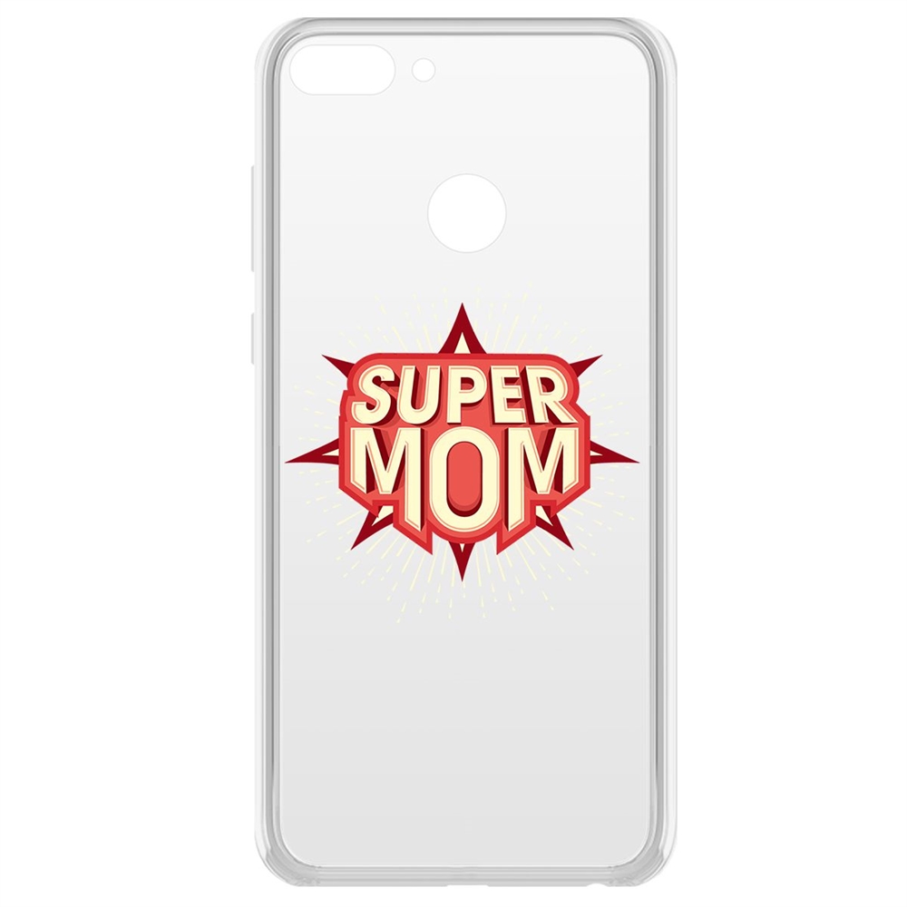 

Чехол-накладка Krutoff Clear Case Супер Мама для Huawei P Smart