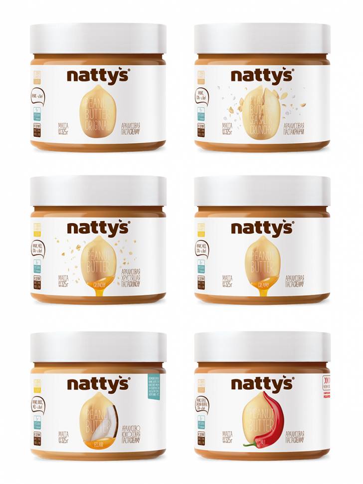 

х6 PEANUT BUTTER MIX Nattys 325 гр NATBOX!