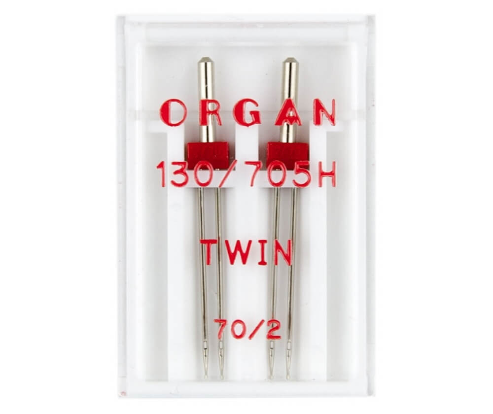 Иглы Organ двойные стандарт №70/2.0, 2шт. иглы organ двойные 2 90 3 blister